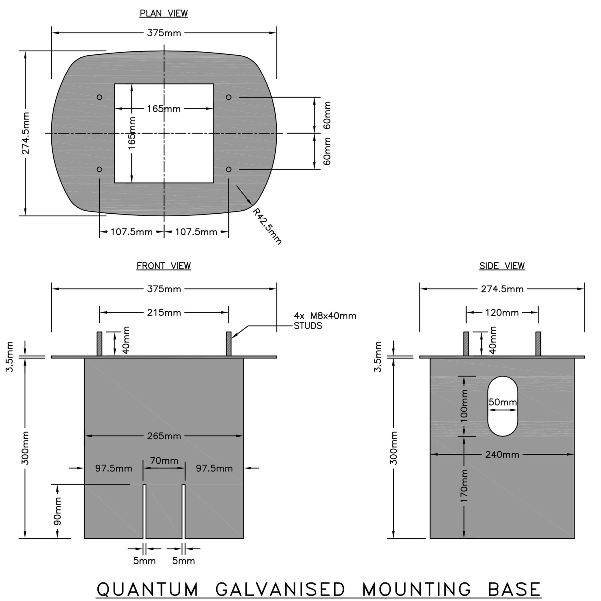Ground Mounting Base for Quantum